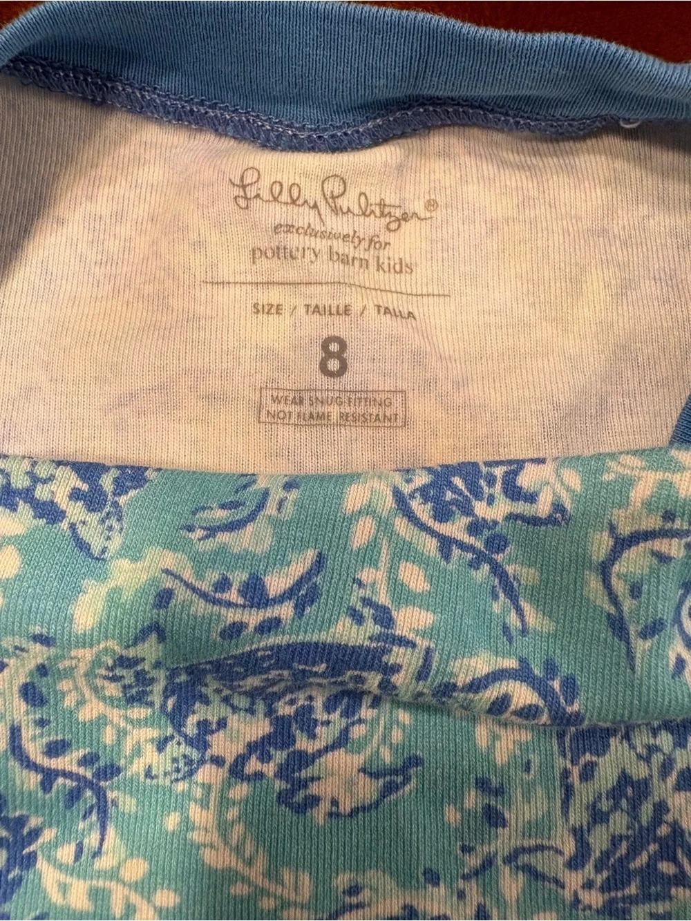 Lilly Pulitzer for Pottey Barn Kids Blue Tight Fit Pajama Set